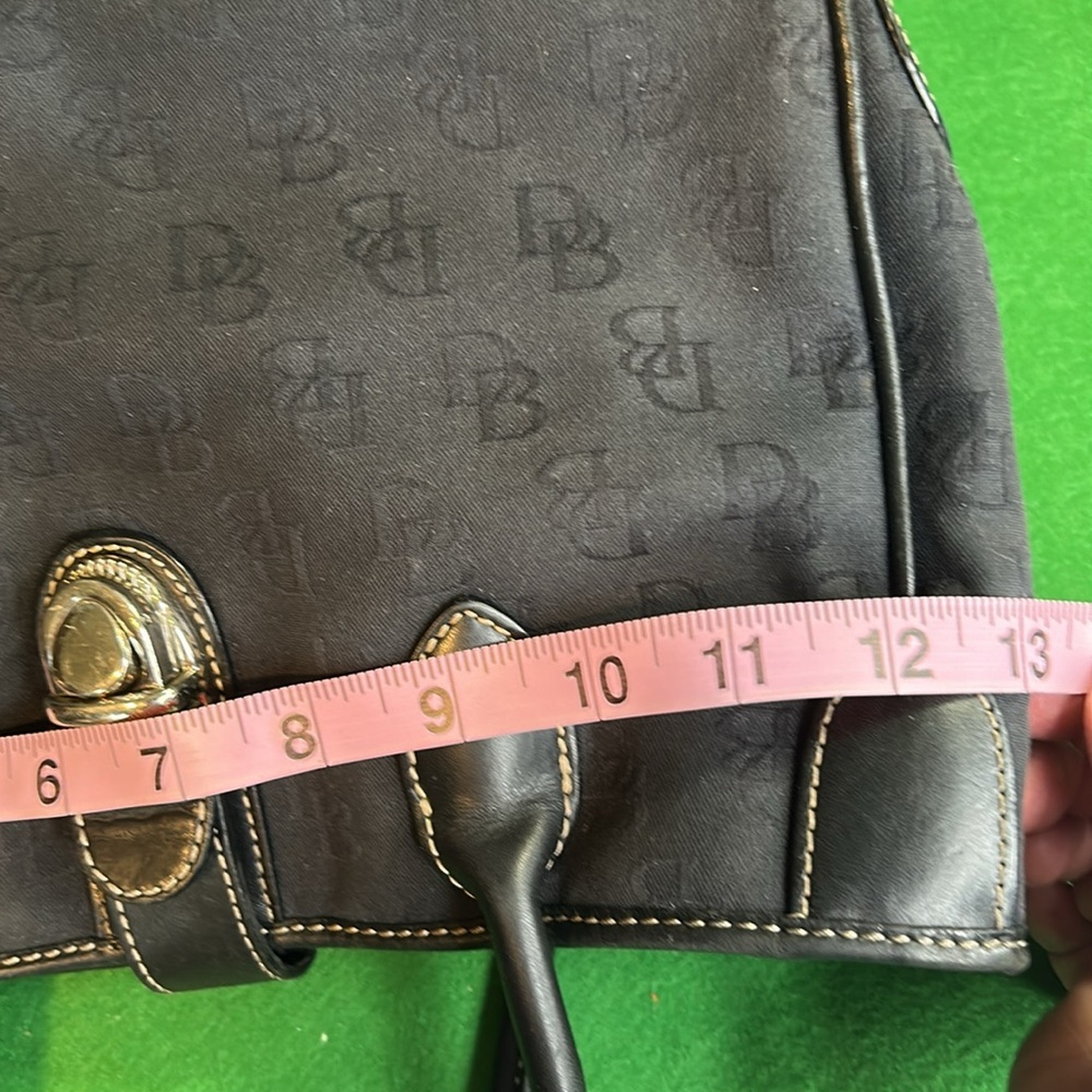 DOONEY & BOURKE SIGNATURE BLACK CANVAS SHOULDER HAND BAG TOTE #K1068110 - Picture 15 of 16